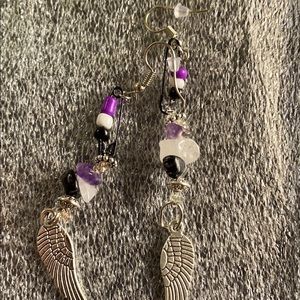 Pride asexual earrings
